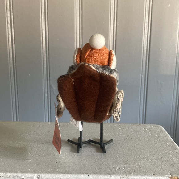 NWT Precious Chubby Fall Sweater Weather Decoration Bird w/ Metal Feet 🍁 - Picture 17 of 17